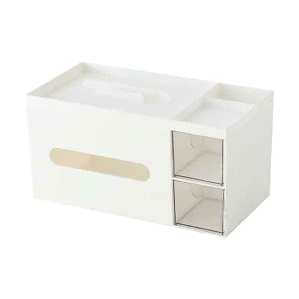 Multifunktionel rektangulær servietholder, plastik, 23x12x12cm