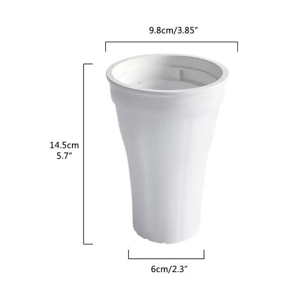 Frysbar TPE+LDPE slush- och milkshakekopp, vit, 150 ml