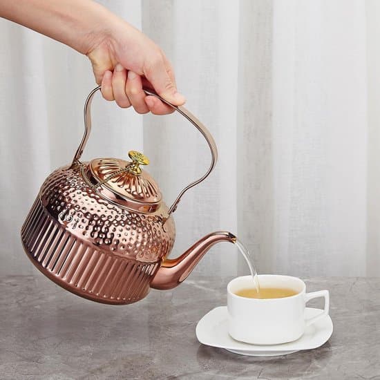 Tekande i rustfrit stål med si - 1200 ml