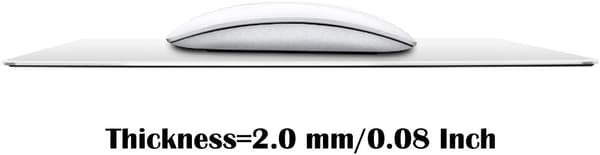 Premium aluminium musemåtte, 8,66 tommer (rund, sølv).
