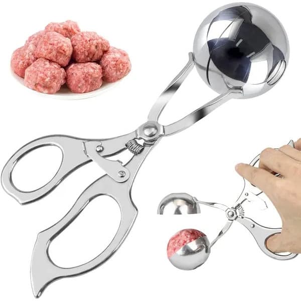 Kødbollemaskine i rustfrit stål 18 cm multifunktionel rund