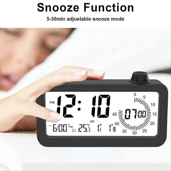 Digital väckarklocka visuell timer dubbel display nedräkning