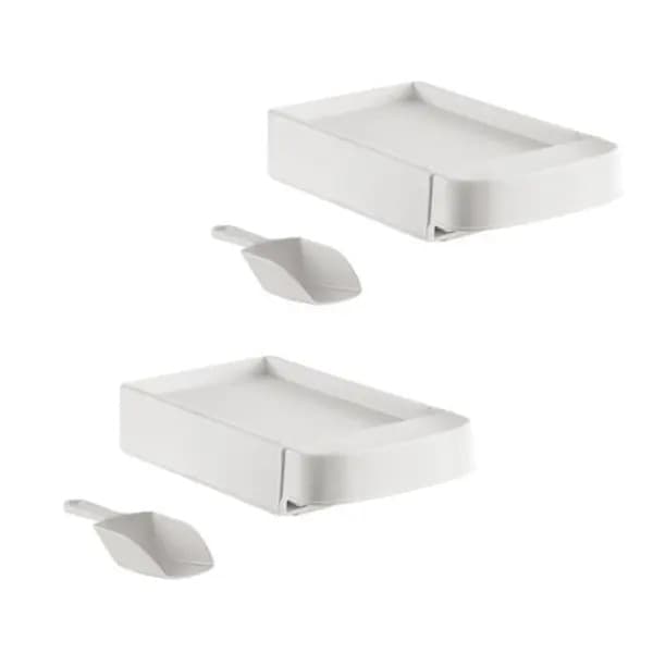 Set med 2 isbitsformar i plast, 28x17x6cm, transparent