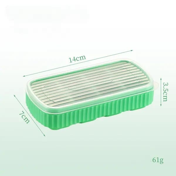 Isbitsform i silikon med lock, set, flerfärgad, 8x8cm
