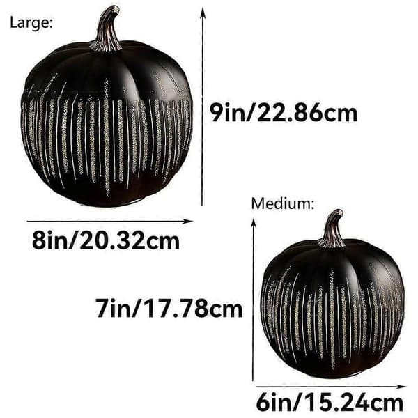 Twinkle LED-lyspumpkins, timerbelyste funklende stjernehimmelglasgræskar store sorte