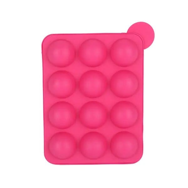 Isform, 12 rum, silikone, pink, 4 cm
