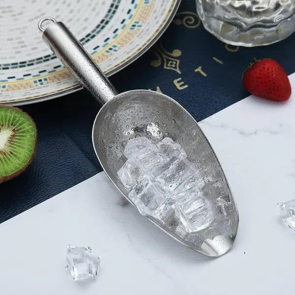 Isskopa i rostfritt stål, hållbar, silver, 20x7cm