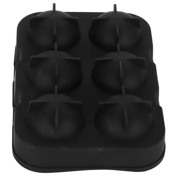 Silikoneisform, 6 rum, genanvendelig, sort, 17,5 x 12,5 x 4,5 cm, kode
