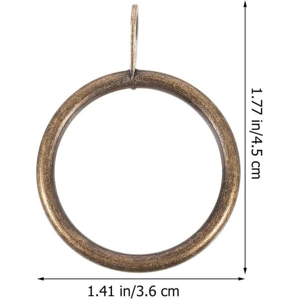 Bruseforhængsringe, rustfrit stål, mørkebrun, sæt med 20, 4,5 x 3,6 x 0,5 cm