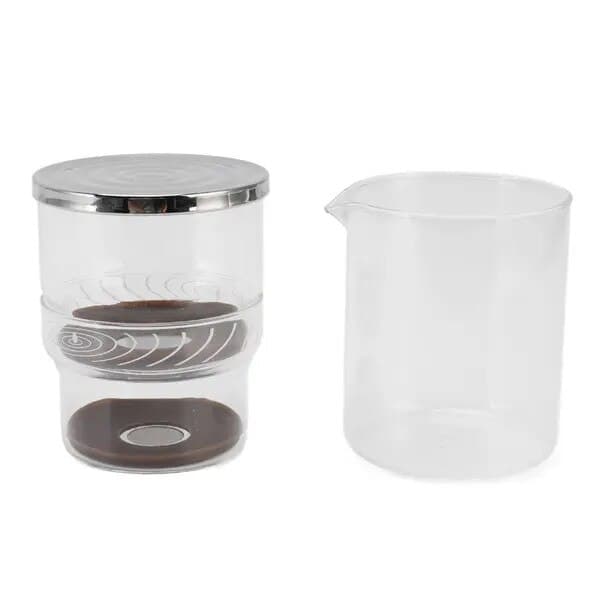 Kaffe- och teinfuser 300 ml borosilikatglas hastighetskontroll transparent