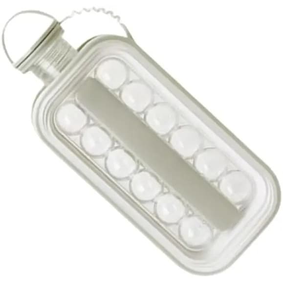 Isbollformad vattenflaska 1L, vit silikon, läckagesäker, bärbar