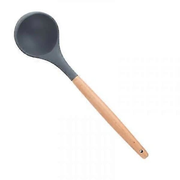 Silikone køkkenredskabssæt, 9 dele, sort, 30 cm