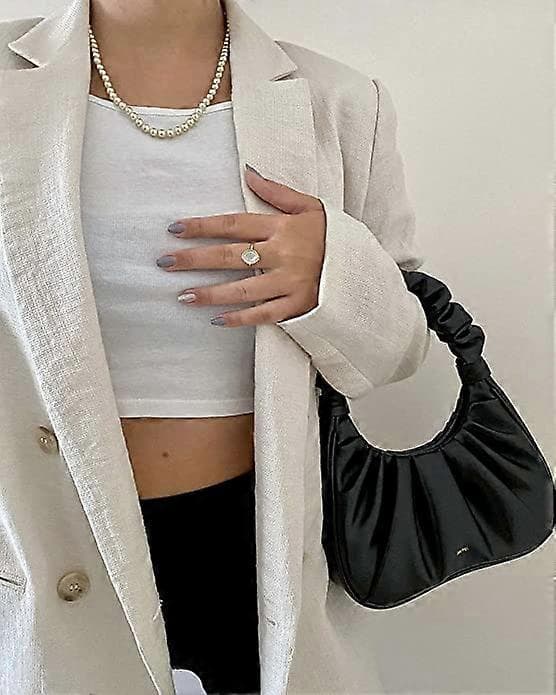 Gabbi Ruched Hobo Håndtaske til Kvinder Sort