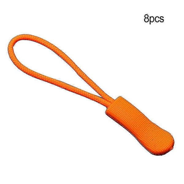 8 stykker til lynlåstrækker reb-fikser multifunktionel erstatning orange gul