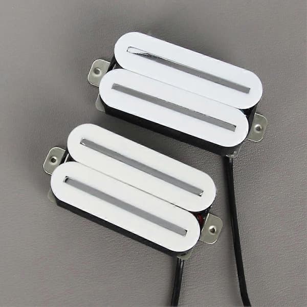 Vit keramisk Humbucker-pickup för elgitarr, dubbla skenor, het 14K/7KVit
