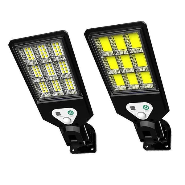 Solar utomhuslampa, rörelsesensor, 72 LED 9 COB, vit, 22.9x8.4cm