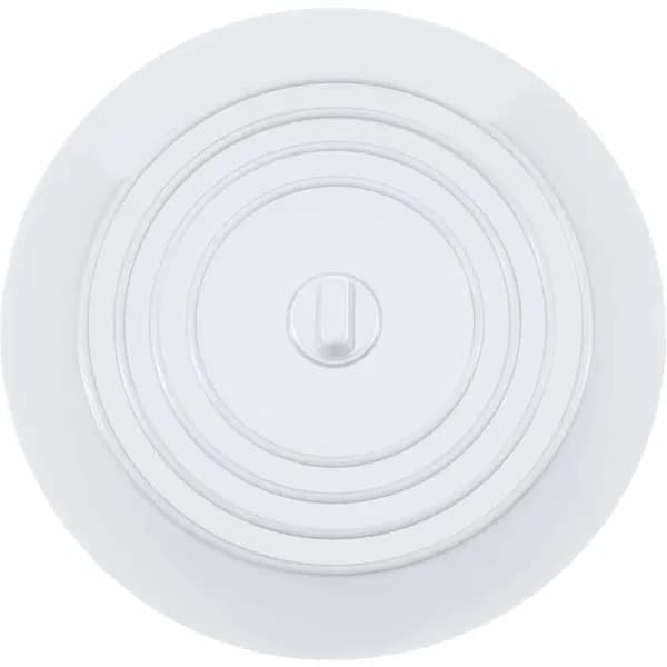 Silikone afløbsprop, universal til badekar/vask, hvid, Ø 15 cm