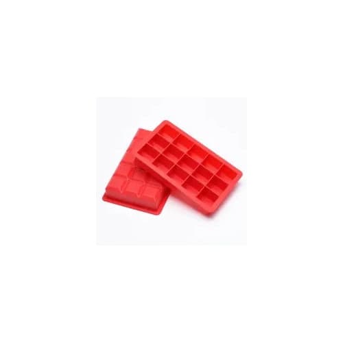 Isbitsform i silikon, 15 kuber, lock, 18x11x3.5cm