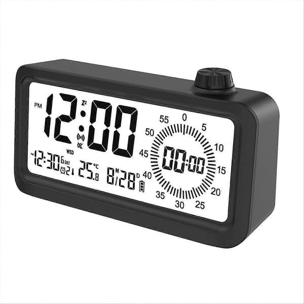Digitalt vækkeur Visuel timer Dobbelt display nedtælling