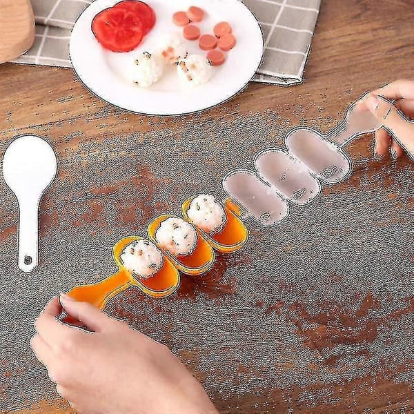 Plastform för risbollar, 3 hål för bollar Ø 3 cm, orange/transparent, 1 st.