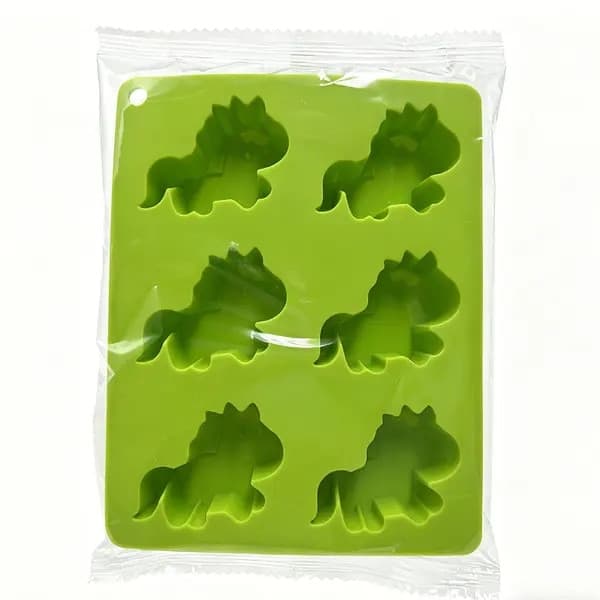 Grön ponny silikon isbitsform 14x10.5x2cm set om 6 stycken