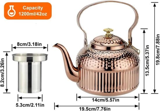 Tekande i rustfrit stål med si - 1200 ml