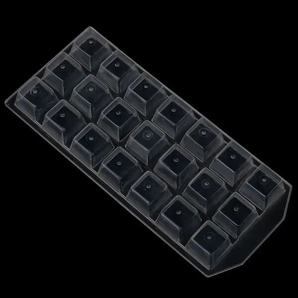 Isbitsform, 21 celler, mjuk plast, transparent, 2,5x2,5x2cm