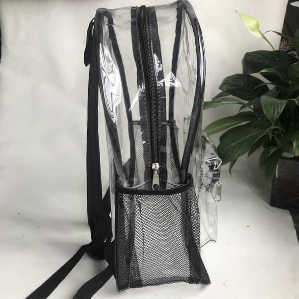 Klar Ryggsäck Slät Plast Transparent