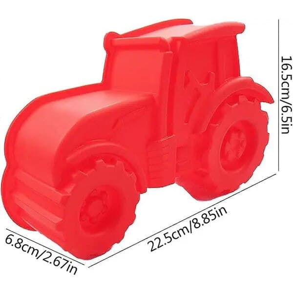 3D traktor bageform, temperaturbestandig silikone, 23x12x5cm