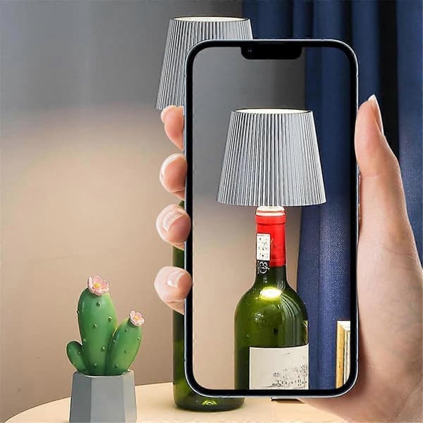 LED-viinipullolamppu, langaton pullolampunvarjostin baareihin