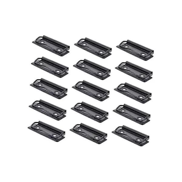 Sæt med 15 sorte metalclips til filer 5x2cm