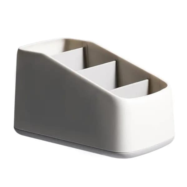 Bordstativ 4 rum plast grå 18x10x9,9cm