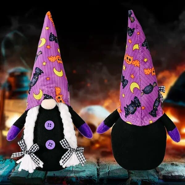 Set med 2 Halloween-tomtar, dekor, rörlig, 25x7x6cm