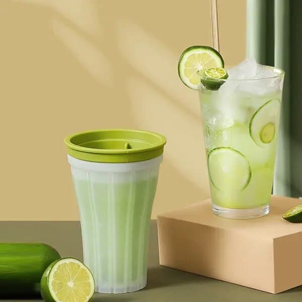 Frysbar TPE+LDPE slush- och milkshakekopp, vit, 150 ml