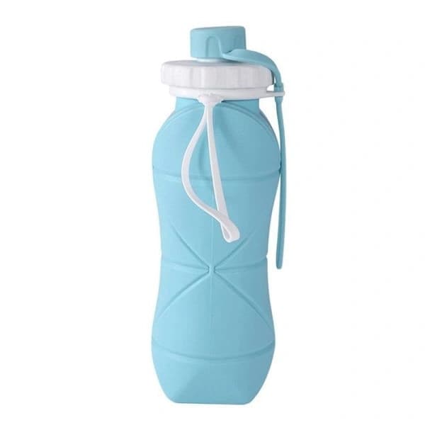 Vikbar kopp 600ml, lock, silikon, halkfri, bärbar