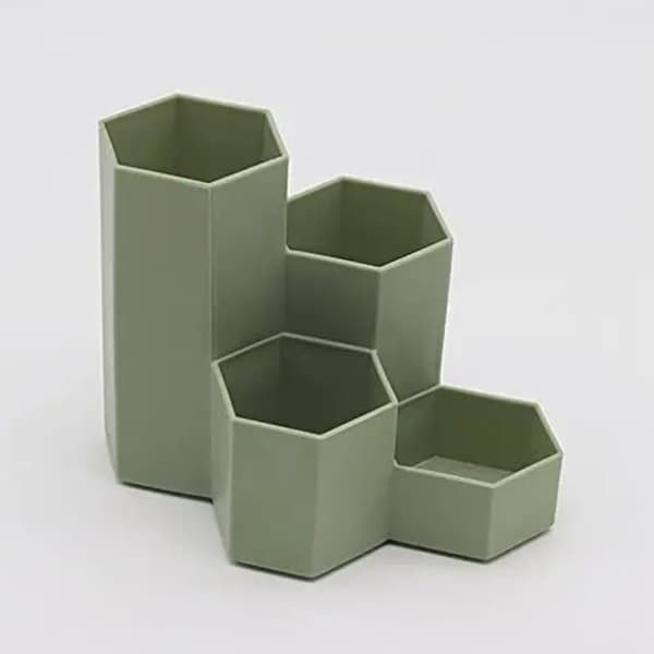 Bordorganizer 4 rum sort plast 15x13x11cm