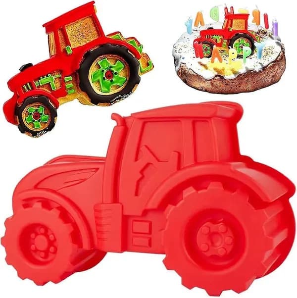 3D traktor bageform, temperaturbestandig silikone, 23x12x5cm