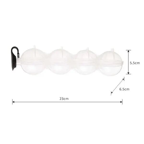 Silikonform för 4 stora isbollar, transparent