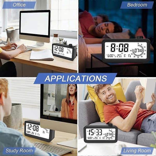 Digital väckarklocka visuell timer dubbel display nedräkning