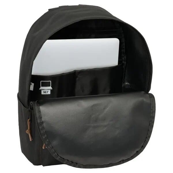 Rygsæk 40 cm, laptoprum, frontlomme, sort