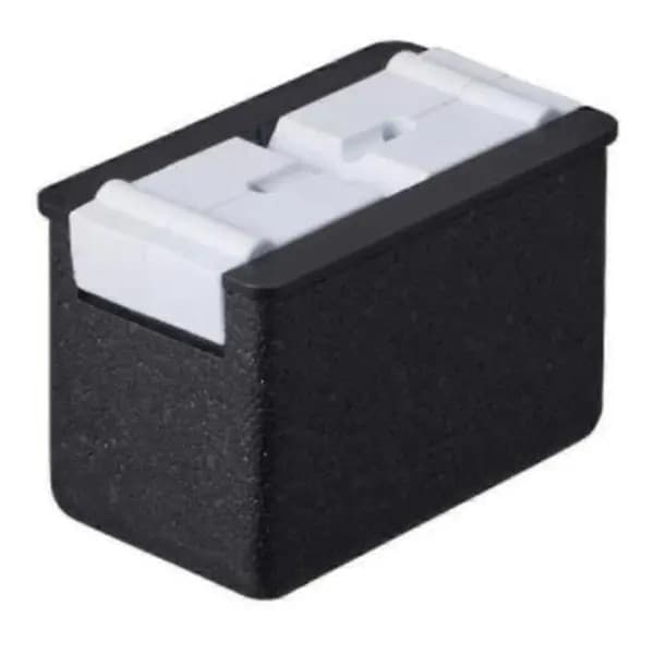 Isterningform, hockeybold, silikone, sort, 6x6cm
