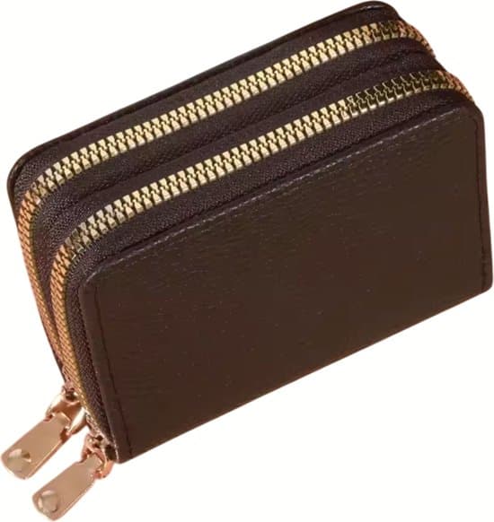 Damplånbok - Läder/Konstläder - Kaffe - Korthållare - Kort - Plånbok