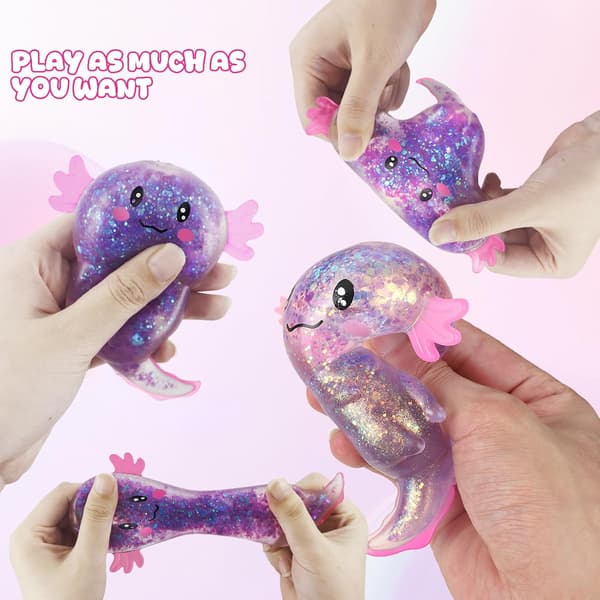 Axolotl Legetøj, Klemmelegetøj, Squishy Bold, 1 Styk, Lilla