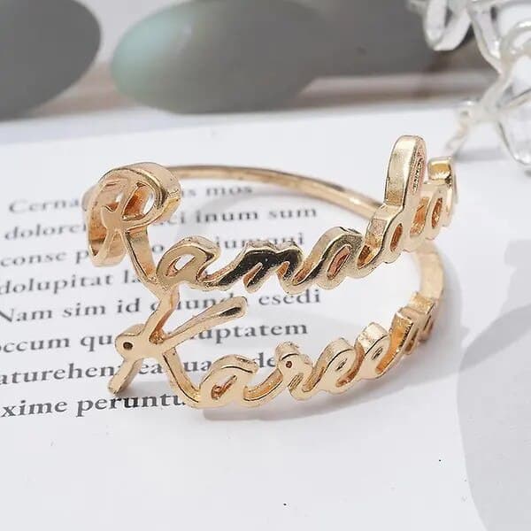 Sæt med 10 Ramadan guld metallic servietringe 4,7 cm