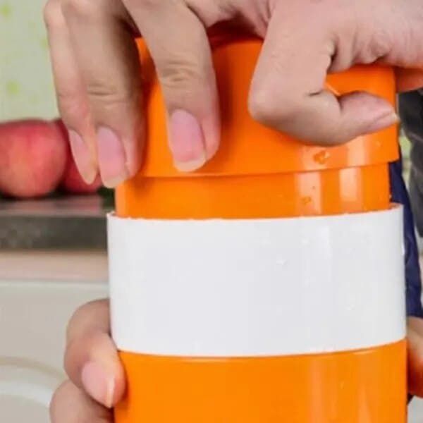 Bærbar manuel juicer, 300 ml, orange, ABS