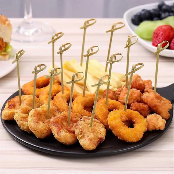 500 stk. engangs bambusknudespyd cocktailpinde
