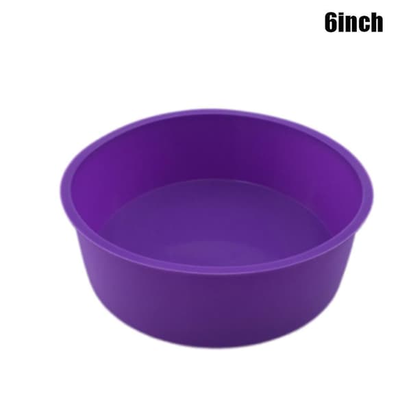 4/6/8 tommer silikone rund kageform non-stick bageform bageplade 4 tommer rød