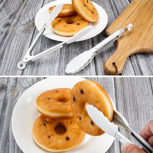 Hvid silikone minitangsæt 7 tommer