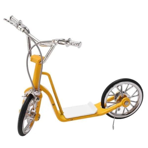 Dekorativ cykelmodel i legering, gul