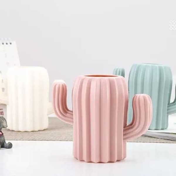 Kaktus skrivbordsställ, plast, grön, 1 styck